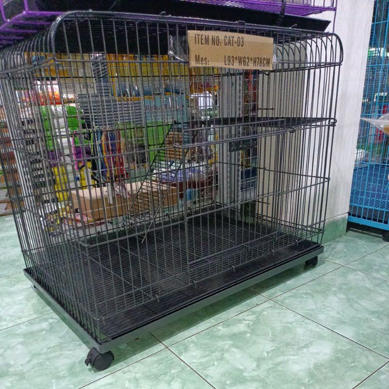 Kandang besi octagon Cat-03 Kandang kucing ukuran 93x62x78cm
