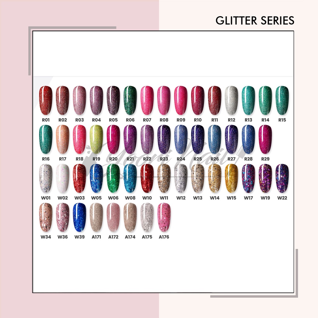 Mini rosalind glitter diamond series gel polish 7ml kutek gel nailart gliter