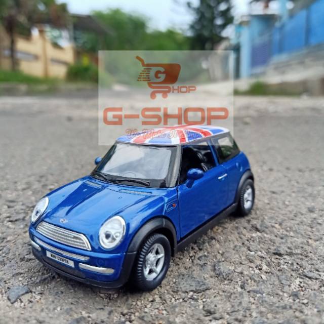 DIECAST MINIATUR MAINAN MOBIL  1:32-MINI COOPER S-BY WELLY ORIGINAL