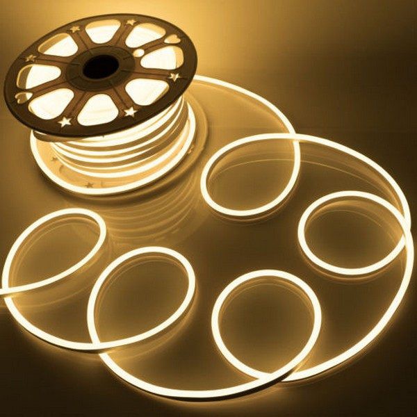 Lampu Neon Flex LED Selang Flexible Sign Strip Waterproof Warm White