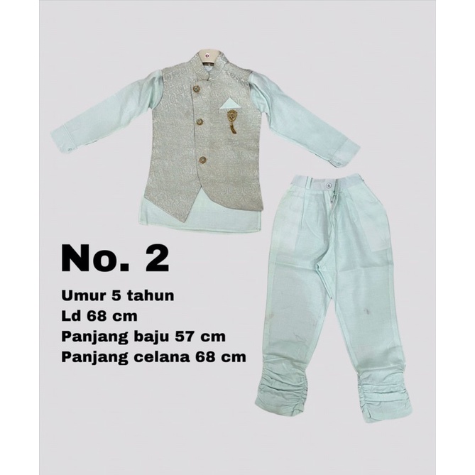 Kurta Sherwani Anak 5 Tahun / Baju Lebaran Anak Cowok / Baju Pesta Anak Laki Populer / Baju PSL Anak