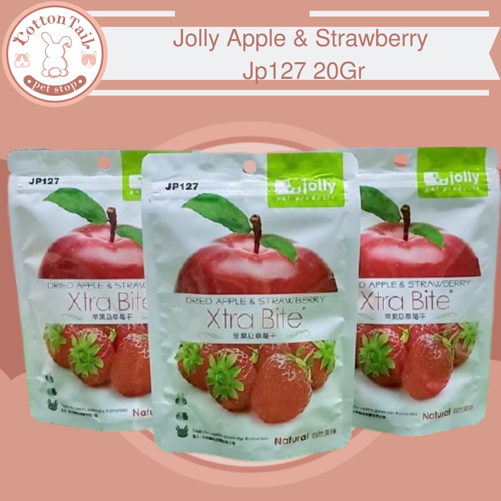 Jolly JP127 Apple &amp; Strawberry Snack 20gr - Jolly JP127 Rabbit Hamster Guinea Pig 20gr