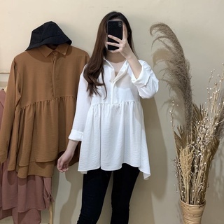 Jual Carissa Longshirt - Kemeja Blouse Wanita - Atasan Wanita - Busui