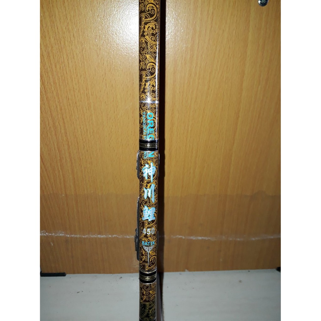 Joran Pancing / Tegek Oregon Batik 360 Sudah Kolong + Reel Seat