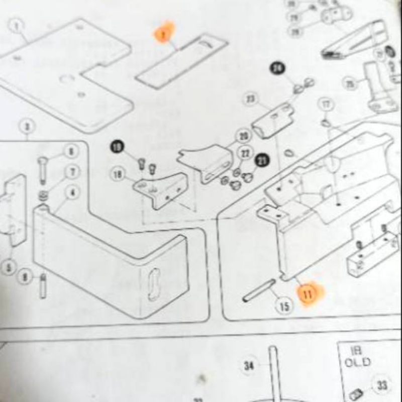 Tatakan Corong 206439 - Mesin Kamkut/Overdeck W500