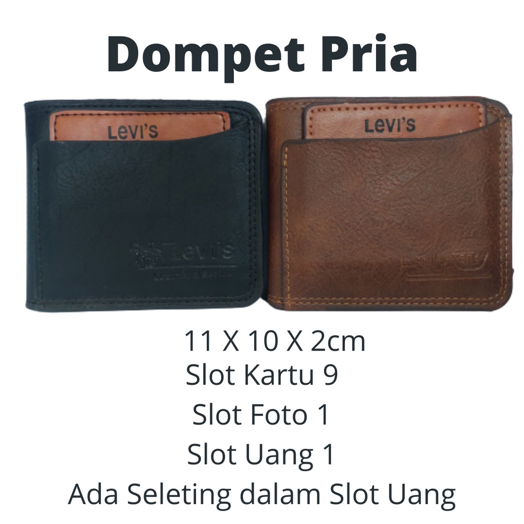 Dompet Pria Import Lipat Dua Model Keren Terbaru Kulit Sintetis Terbaik Harga Murah Tipe Kantong Depan