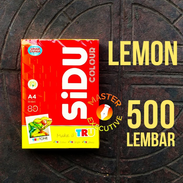 [Rim] Sinar Dunia SiDu Color Kertas A4 80 gsm Warna Kuning Lemon IT 210