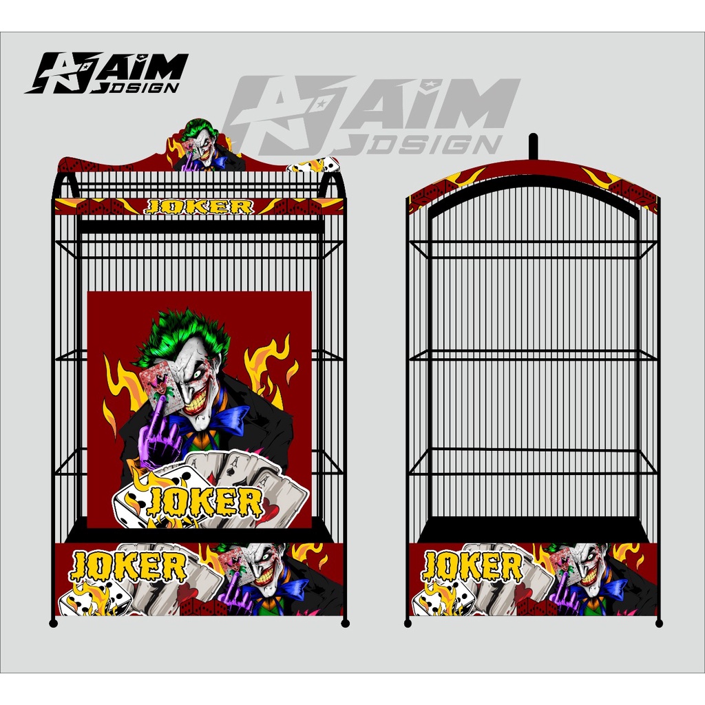 stiker sangkar burung cendet kenari kacer MOTIF JOKER DAN REQUEST