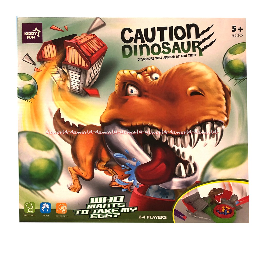 Kiddy Fun Caution Dinosaurus Take My Egg Mainan Ambil Telur