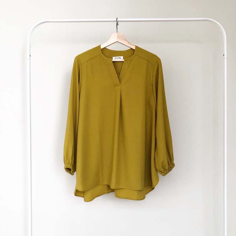 Skipper Blouse + Widepants (dijual terpisah)-Skipper Granole