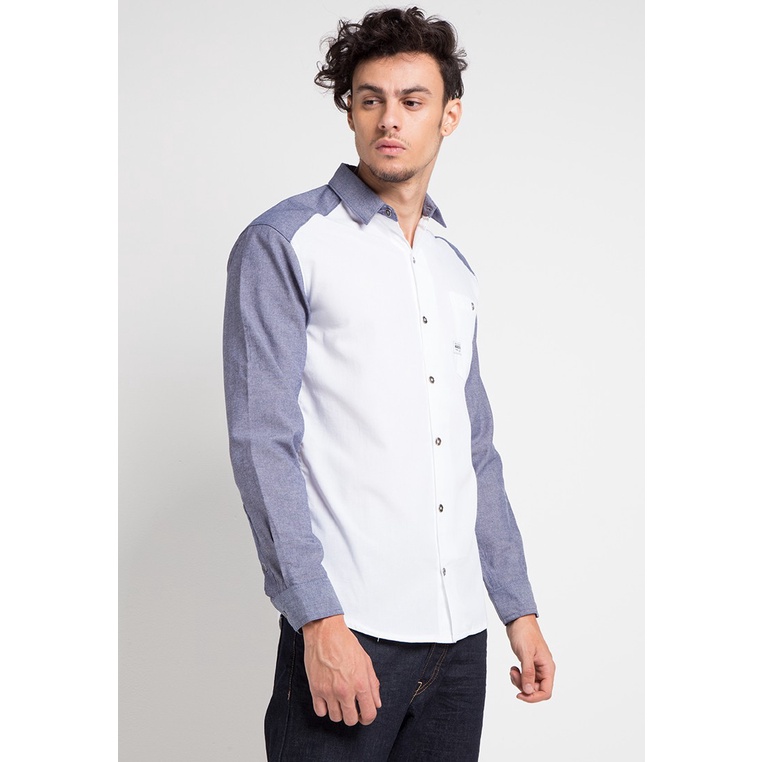 KEMEJA PRIA LENGAN PANJANG Descendant White RA JEANS