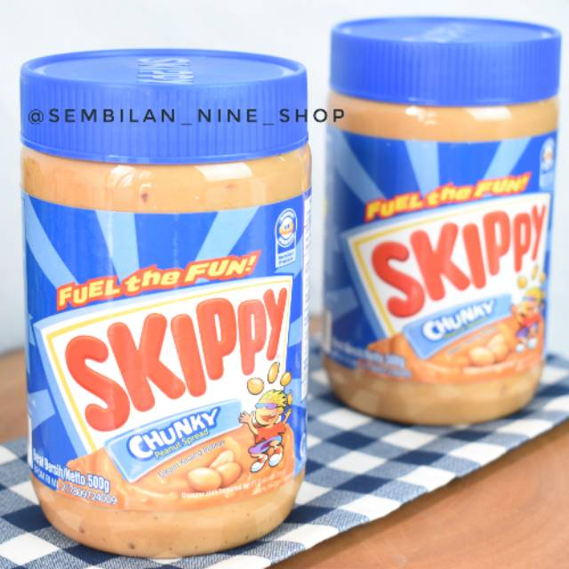 

Skippy Chunky Peanut Spread 500 gram Olesan Kacang Butiran Selai