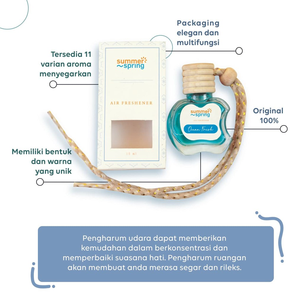 Pengharum Ruangan | Mobil | Toilet | Lemari Botol Apel Wangi Tahan Lama 10mlPengharum Ruangan, Mobil, Lemari Pakaian, Kamar Mandi, Kamar Tidur, Murah Summerspring Botol Apel