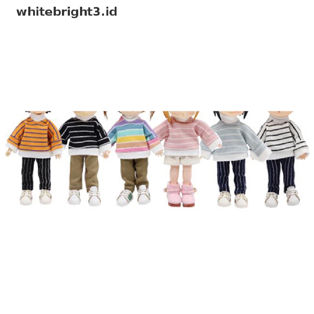 (whitebright3.id) Mainan Sweater Rajut Lengan Panjang Untuk Aksesoris Rumah Boneka 1 / 12