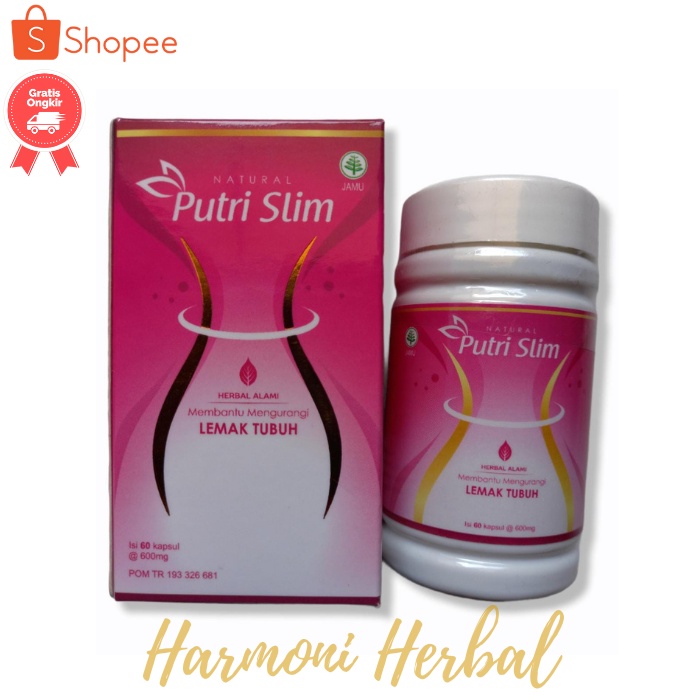 Kapsul Pelangsing Putri Slim 60 Kapsul | Putri Slim Herbal Alami