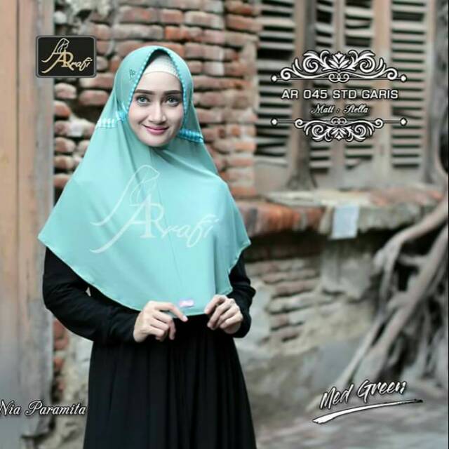 AR 045 std spesial Artis Nia Paramitha Hijab Ar Rafi jilbab instan kerudung artis Hijab Brand murah
