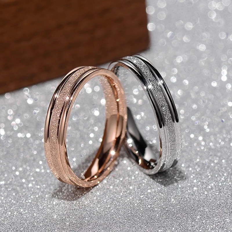 Cincin Jari Bahan Stainless Steel Untuk Pria Dan Wanita