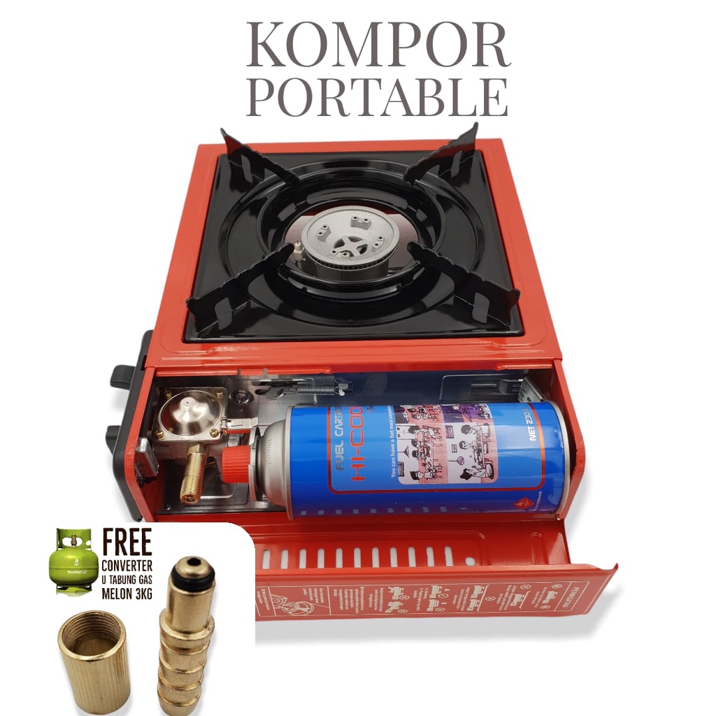 KOMPOR PORTABLE SANEX/PORTABEL GAS KALENG/TABUNG STAINLESS STEEL SANEX SN-883/ KOMPOR KECIL