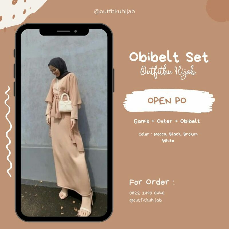 Obibelt Set/Hijab Dress/Dress Hijab/Dress Set