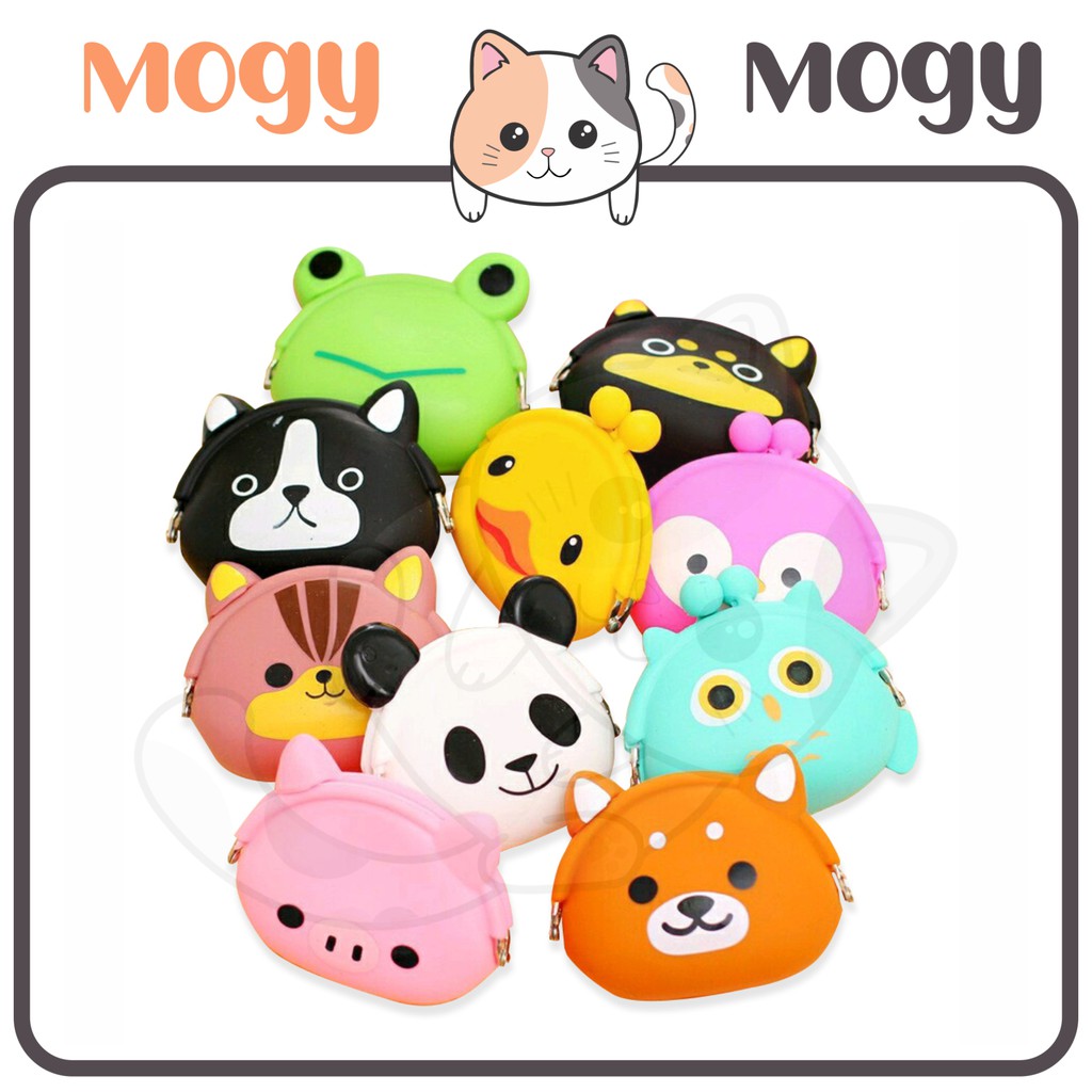 MOGYMOGY GJ02 Dompet Koin Silikon Karakter Anti Air Dompet Poket Pouch