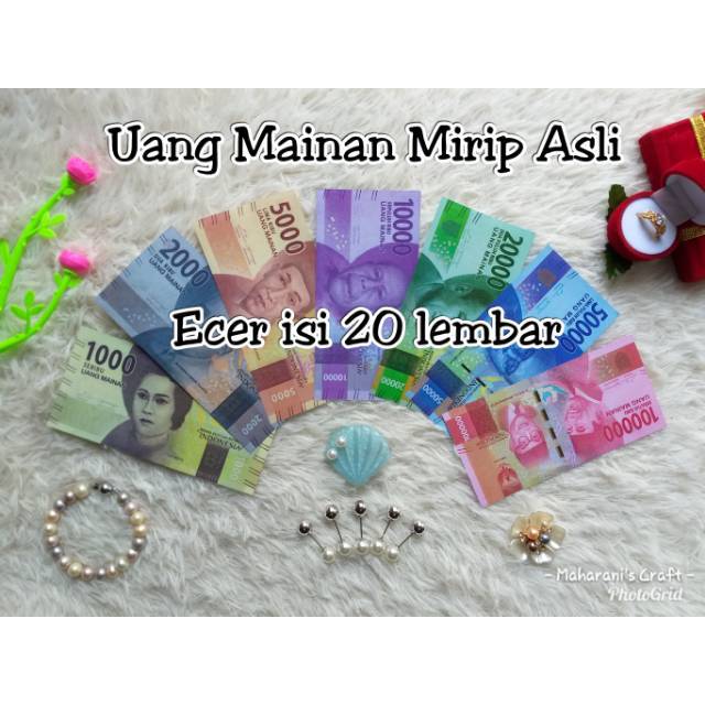 Uang Mainan Mirip Asli Eceran