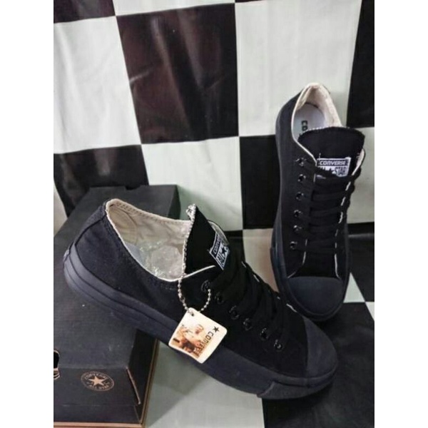 SEPATU CONVERSE FULL BLACK SEPATU CONVERSE PENDEK