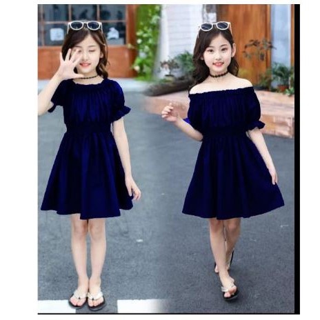 INV - DRESS ANAK KOREA SABRINA ANLYN / BLACK / NAVY / MERAH/UMUR 7-10 TH/KOREA/TERBARU/BANGKOK