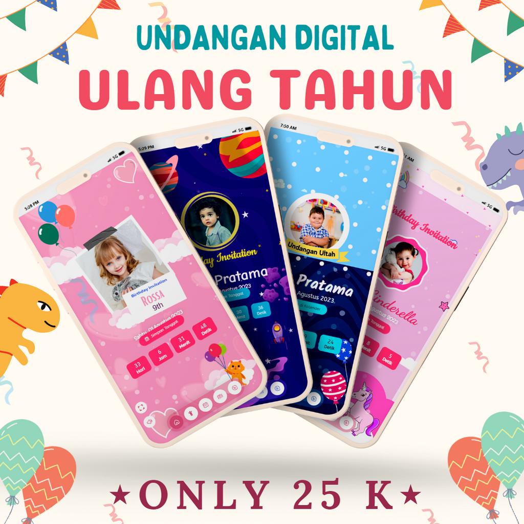 Undangan Digital Ulang Tahun Anak | Undangan Website Ulang tahun | Undangan Online Ultah Anak