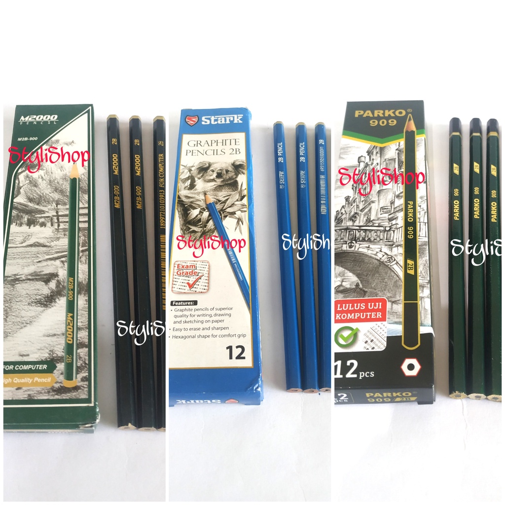 

(12pcs) Pensil Kayu 2B, Pensil Kayu Murah