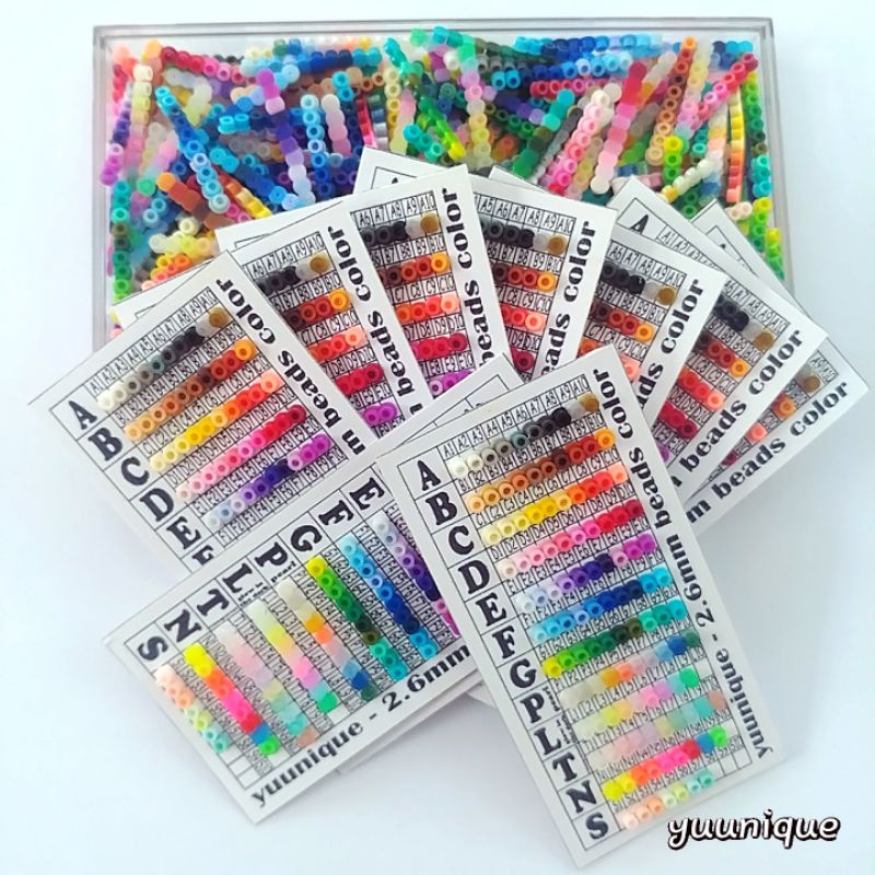 Perler Beads Hama Beads Katalog Warna Yuunique 2.6mm dan 5mm