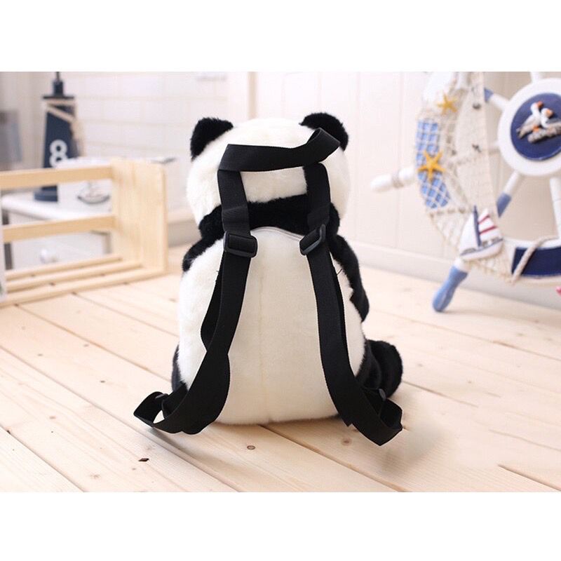 Produce Pandas - Tas Selempang Wanita Bulu Boneka PANDA Hitam Putih Imut Lucu Gemoy Chubby Gemes / Tas Boneka Panda Tali Rantai Bisa COD