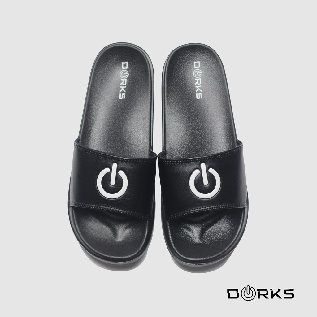 Dorks - Switch Black White | Sandal Slop | Sandal Slide | Sandal Slide Pria |  Sandal Murah | Sandal Original-3
