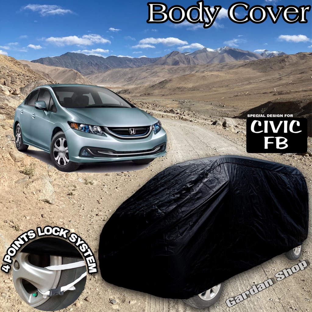 Sarung Mobil CIVIC FB Hitam POLOS Body Cover Civic Fb Full Black