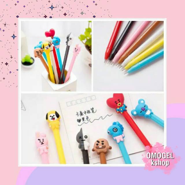 

Pulpen BT21 Gel Ink Pen BTS Karakter BT21