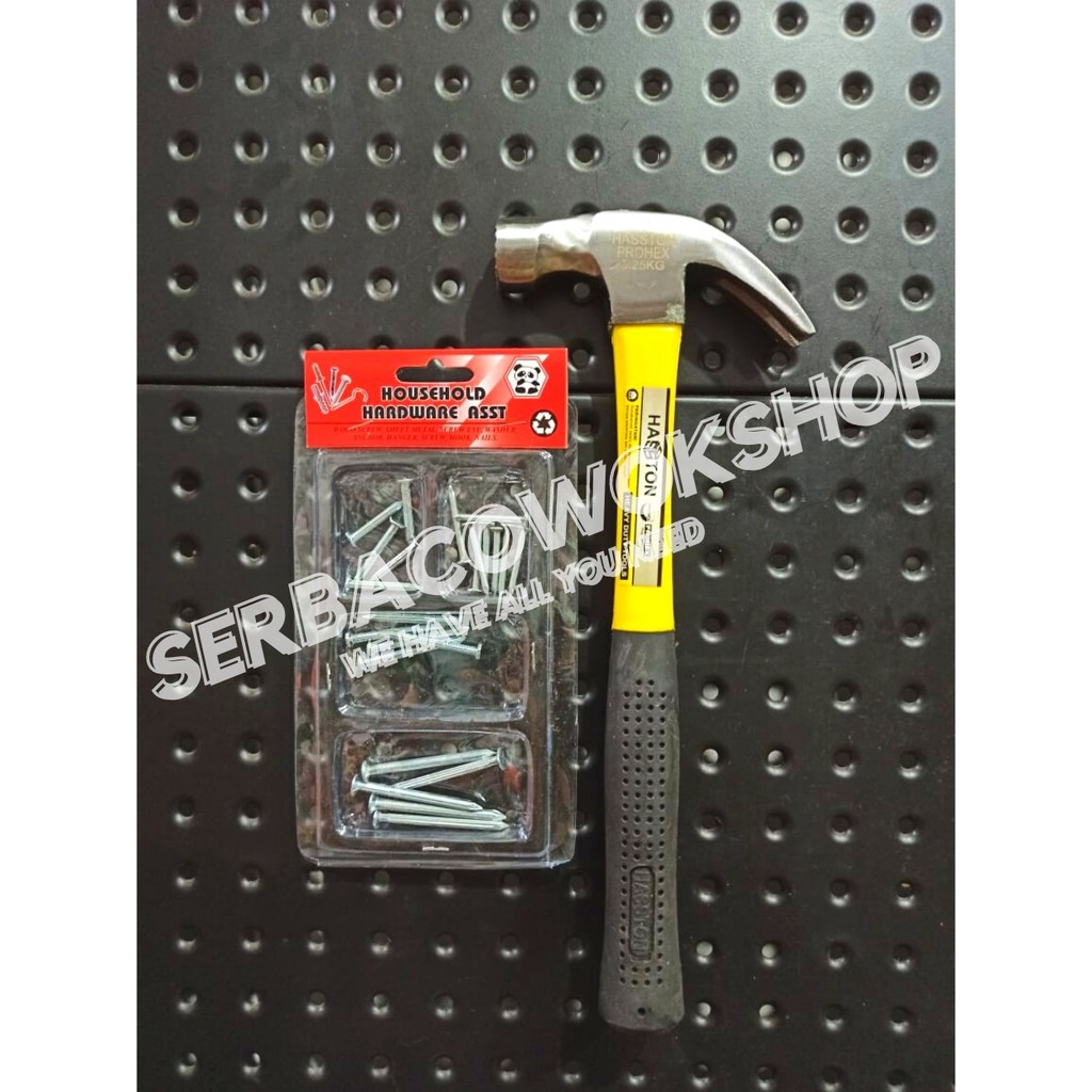 Hasston Palu Kambing 8 Oz Gerigi Magnet Gg Fiber Claw Hammer Bonus Paku Beton Termurah Berkualitas