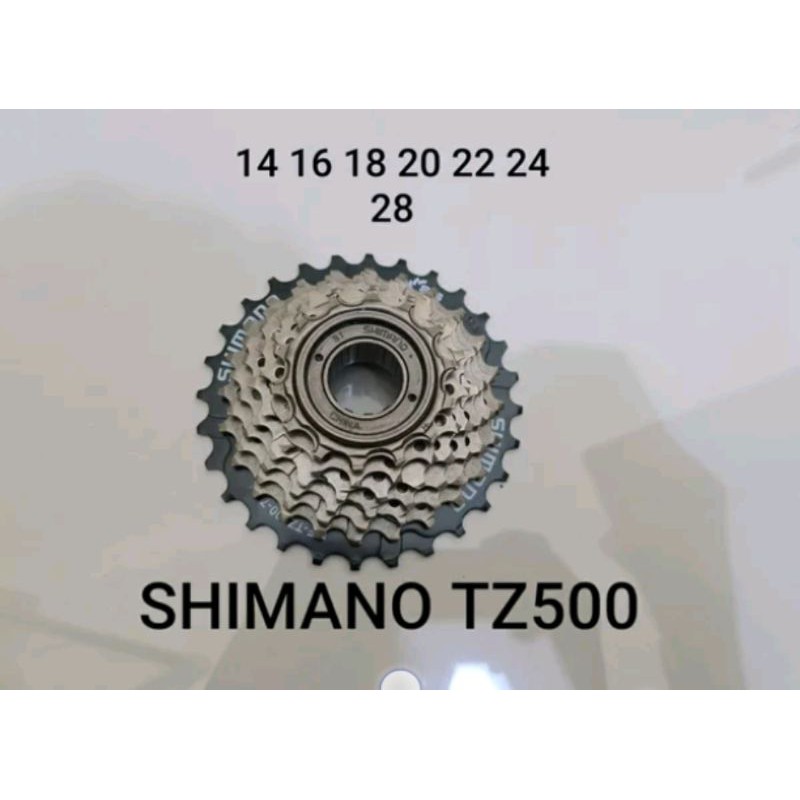 Sprocket Freewheel gear gir 7speed 7sp sp drat ulir shimano tourney TZ500 tz 500 14T-28T