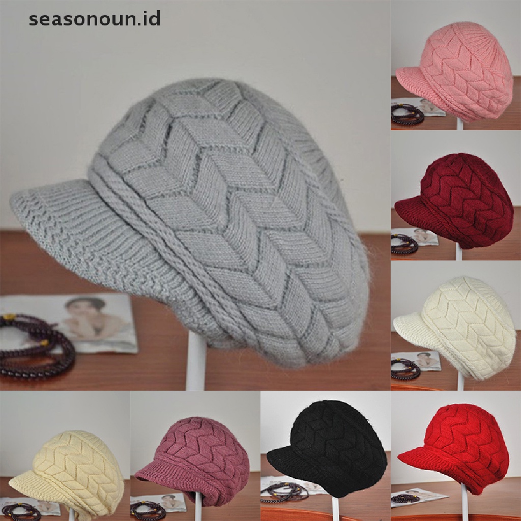 Topi Beanie Baret Rajut Hangat Untuk Wanita