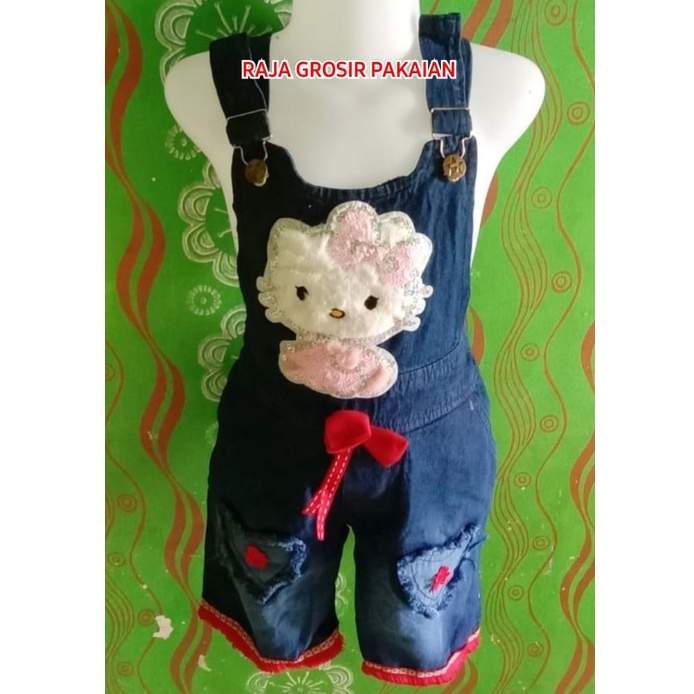 Celana Overall Jeans Anak Boneka Usia 1-4 Thn / Overall Celana Temi / Celana Jeans Kodok Anak