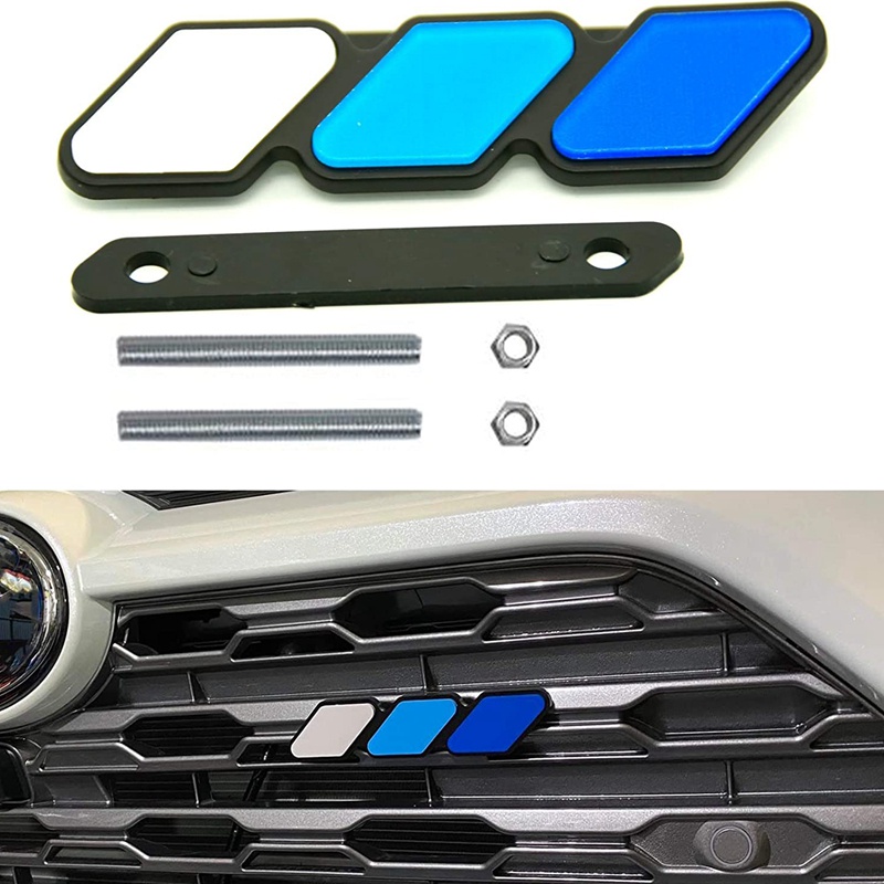 Stiker Emblem / Badge Logo TOYOTA Tacoma-Tundra / Sequoia / Rav4 / 4Runner / Highlander Tri Color Dengan Mounting Grille