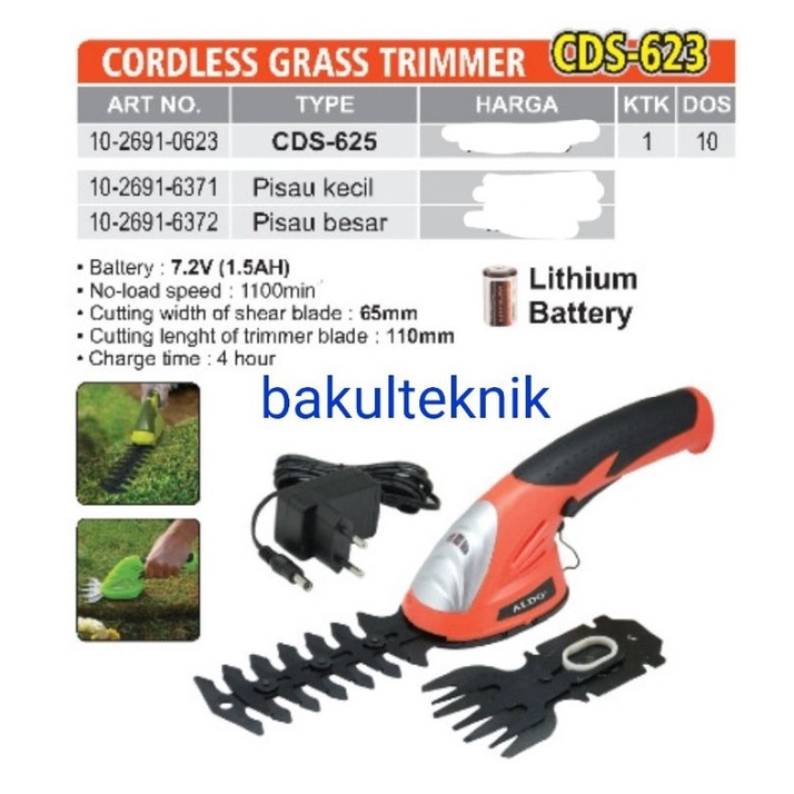 potong rumput cordless grass trimmer