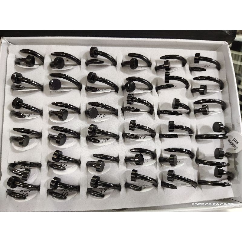 Grosir Cincin Titanium/Stainless steel model paku isi 36 pcs