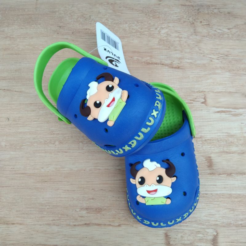 Sandal Anak Lucu Motif Sapi/Sandal Baim Karet Empuk Duluk 358E