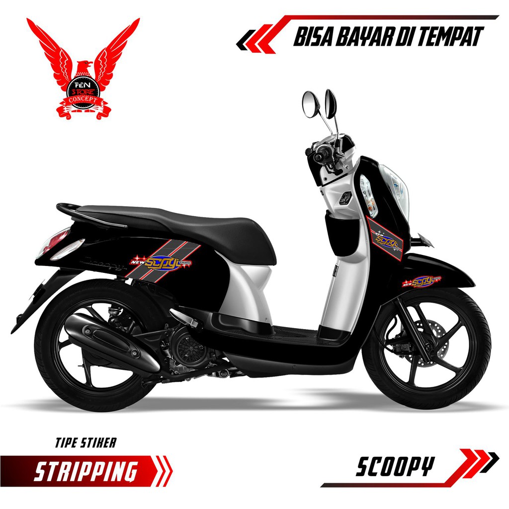 striping scoopy sticker aksesoris motor scoopy stiker variasi 2 Terkeren