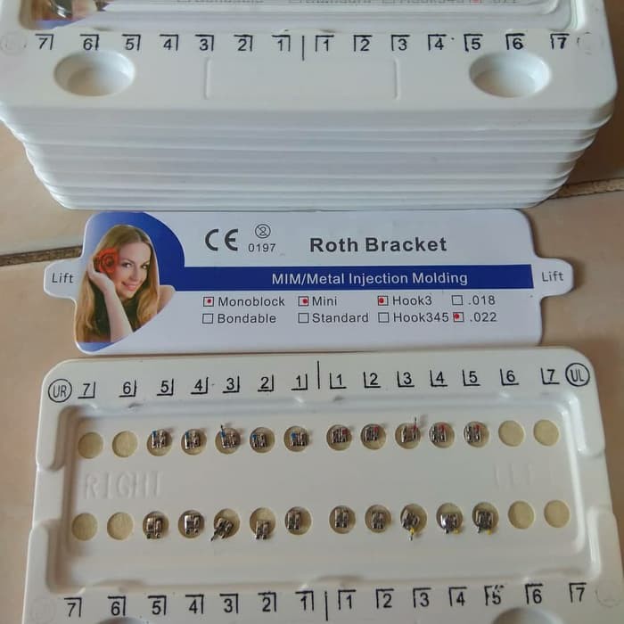 Behel Gigi - Karet Behel - Sikat Gigi Behel Mini Roth Bracket ( Behel ) Orthoprime Made In Uk Slot