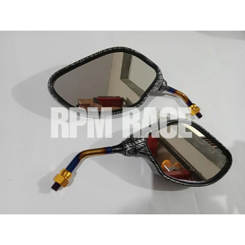 Spion Kaca Spion Two-tone Model Click Carbon VND beat Vario Scoopy Mio Xeon Nmax Pcx Aerox dll