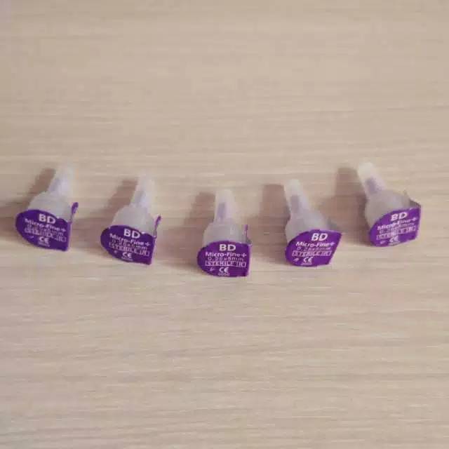 (MUTIARA ALKES) ECERAN Insulin / BD microfine 5 mm Ungu 0.25 mm ,(31G) x 5 mm