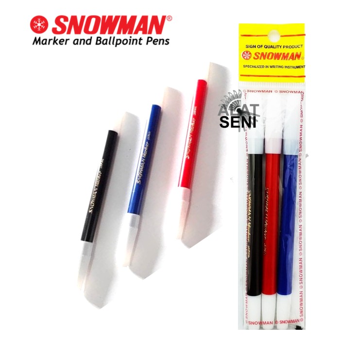 

Spidol Snowman marker 3 warna isi 12 pcs