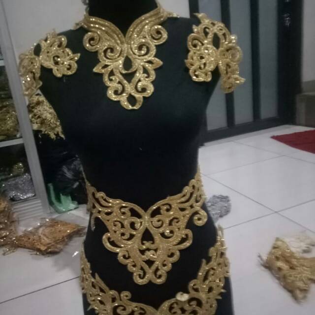 renda bordir  kebaya set 5 full payet