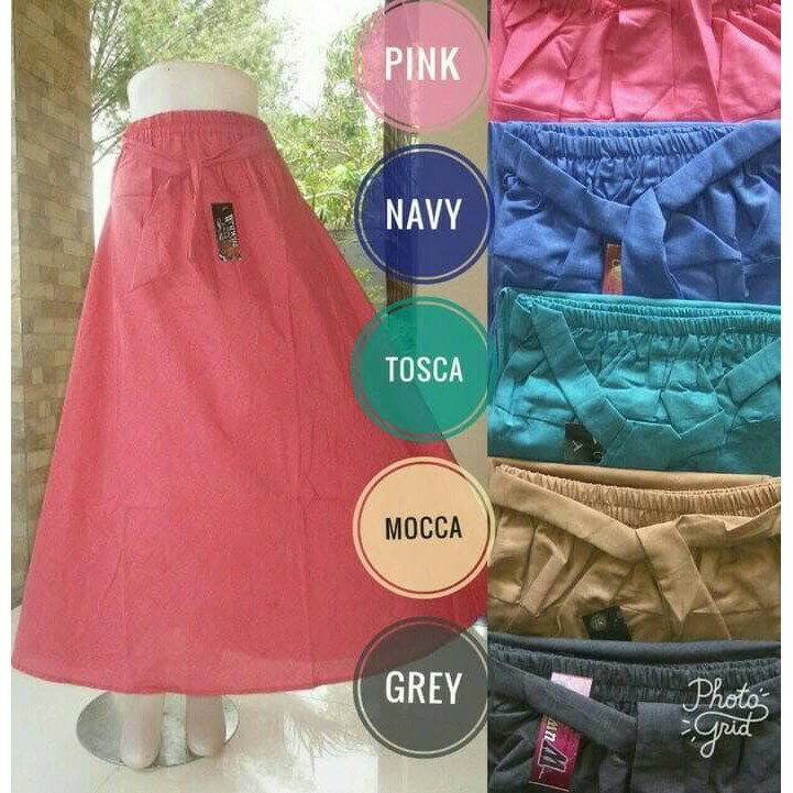 WWS - ROK MAXY KATUN POLOS PAYUNG / ROK KATUN PANJANG POLOS