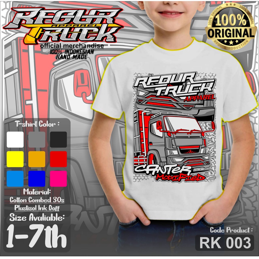 KAOS TRUCK ANAK CANTER MODIF BAJU TRUK ANAK OLENG KAOS TRUK MODIF ANAK ANAK CANTER MANIA KAOS ANAK